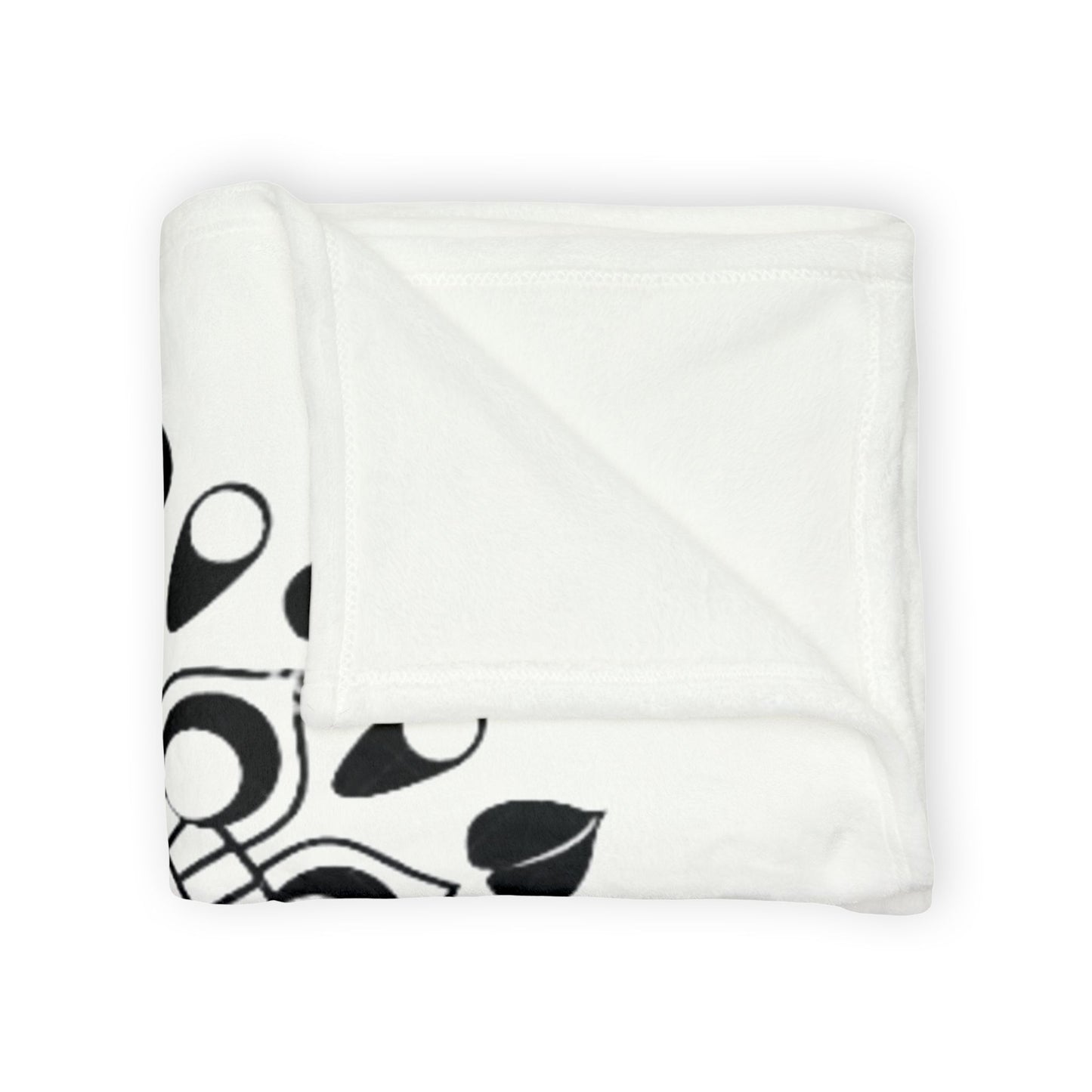 Mandala Moon Phases Blanket — Black & White Boho Throw