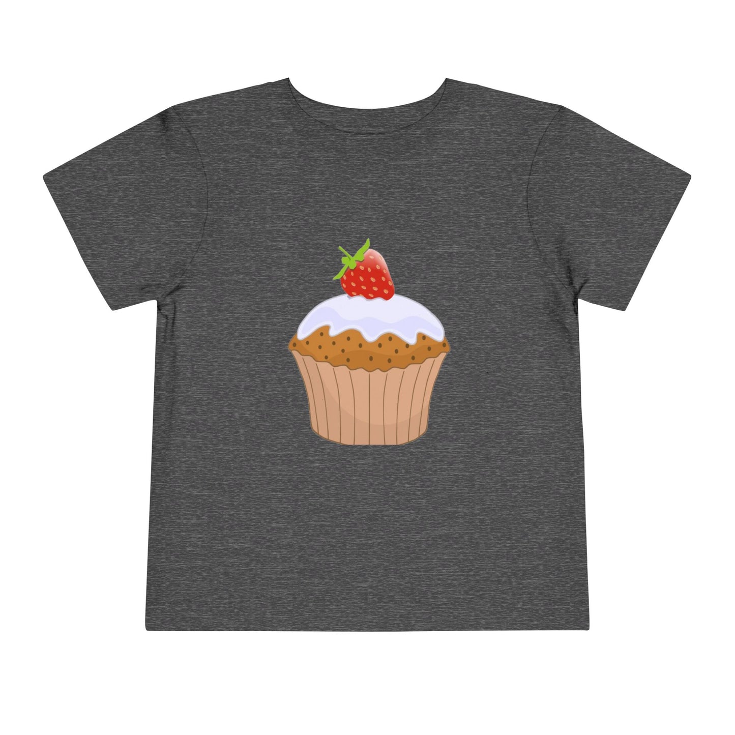 Toddler Tee with Cute Strawberry Cupcake Graphic