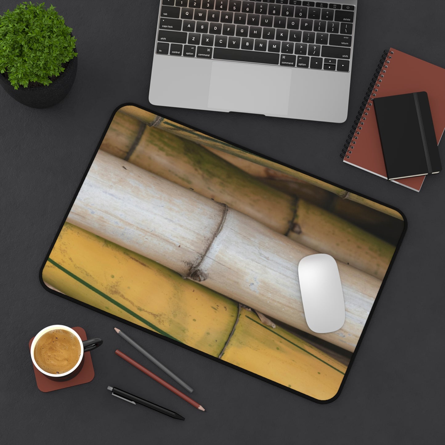 Bamboo Pattern Desk Mat — Tropical Natural Bamboo Mouse Pad