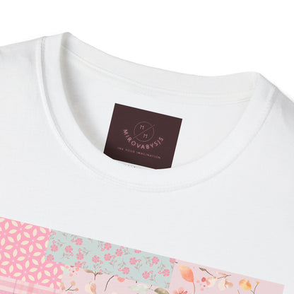 Floral Patchwork "Wherever I Am" Graphic T‑Shirt