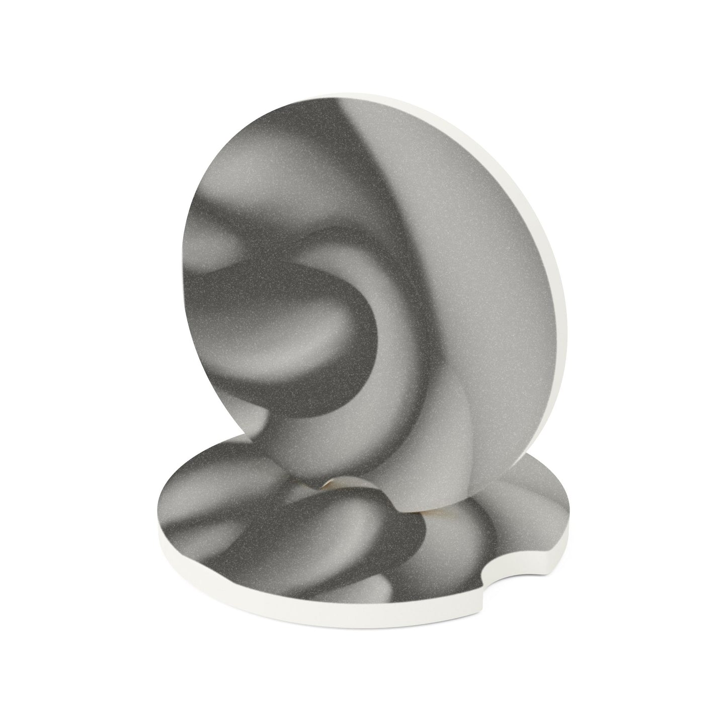 Soapstone Marble Car Coaster — Round Absorbent Cup Holder Insert