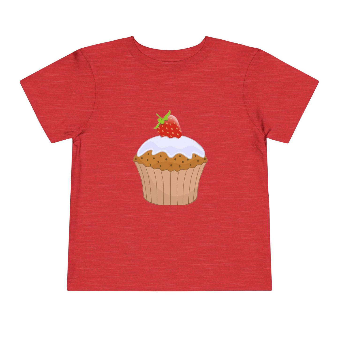 Toddler Tee with Cute Strawberry Cupcake Graphic