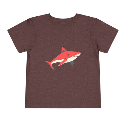 Toddler Tee — Cute Red Shark Graphic Kids Shirt