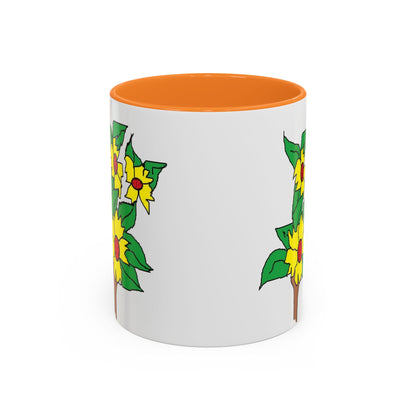 Yellow Flower Bouquet Mug — Colorful Floral Coffee Cup (11oz & 15oz)
