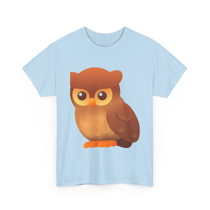 Cute Owl Graphic Tee — Whimsical Brown Owl Design