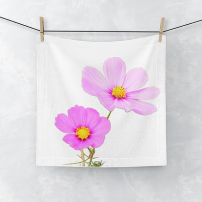 Face Towel — Pink Cosmos Floral Face Towel