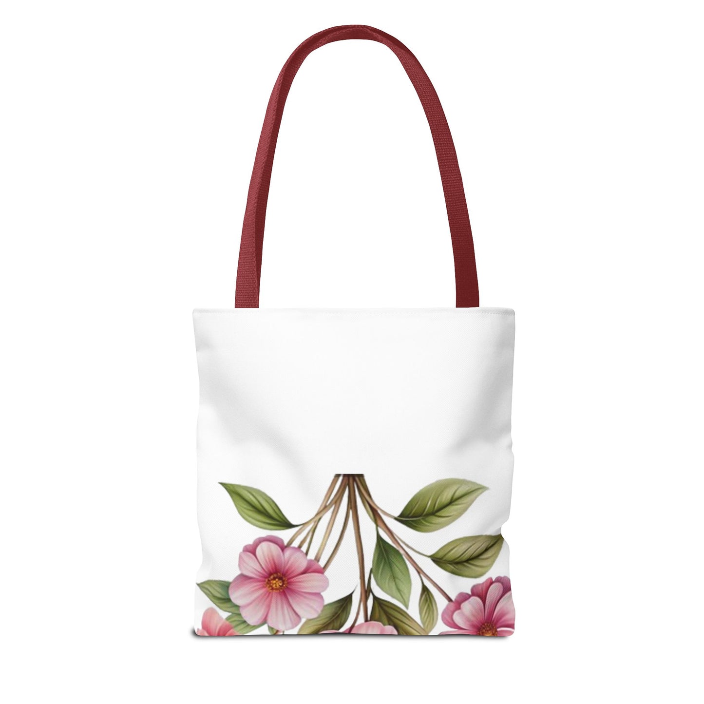 Floral Pink Blossom Tote Bag – Watercolor Flower AOP Shopper