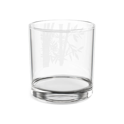 Engraved Bamboo Whiskey Glass — 10.5 oz Crystal Rocks Glass