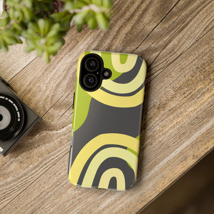 Tough Cases — Abstract Green Swirl Protective Phone Case