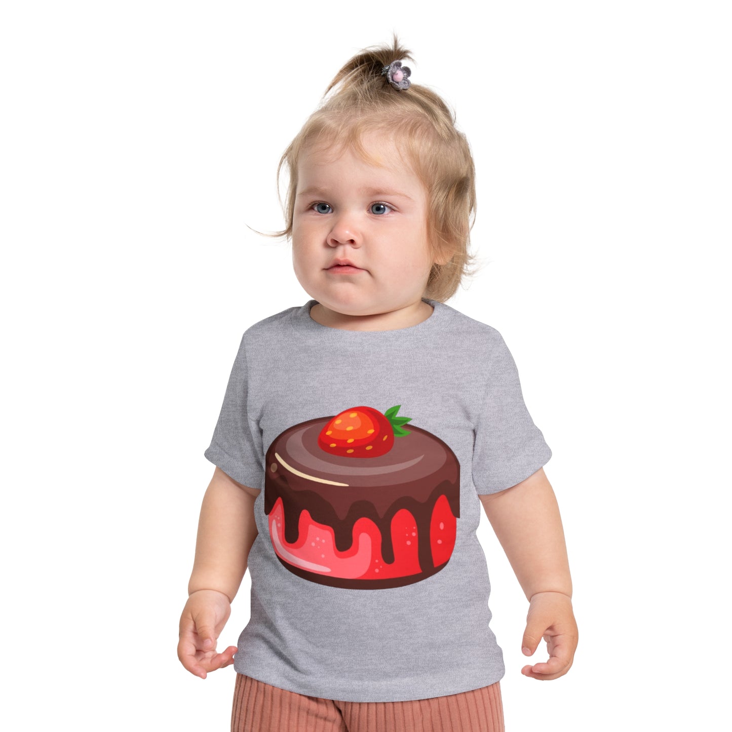 Baby T-Shirt — Cute Strawberry Chocolate Cake Graphic