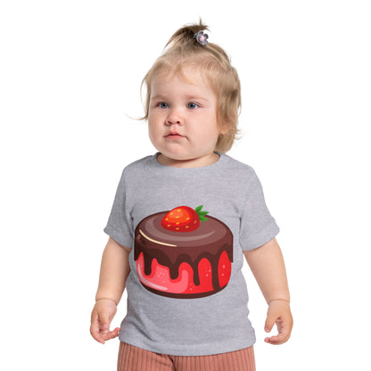 Baby T-Shirt — Cute Strawberry Chocolate Cake Graphic