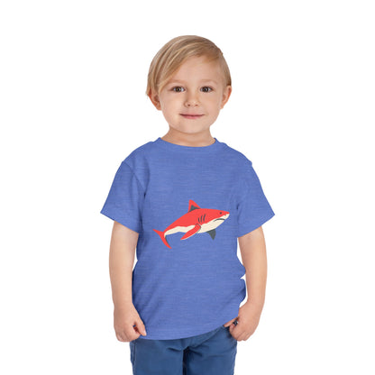 Toddler Tee — Cute Red Shark Graphic Kids Shirt