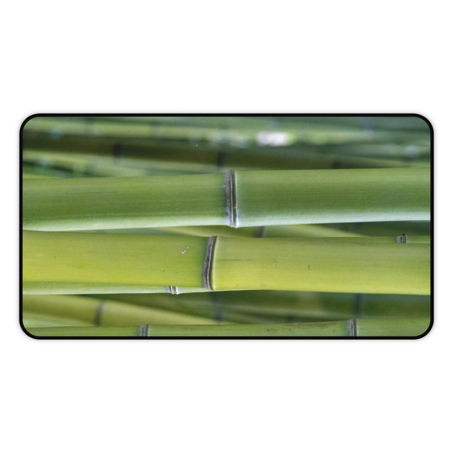 Bamboo Pattern Desk Mat — Green Zen Office Mouse Pad