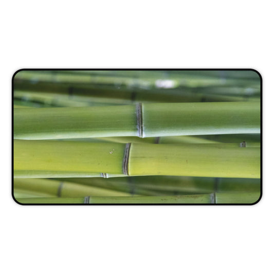 Bamboo Pattern Desk Mat — Green Zen Office Mouse Pad