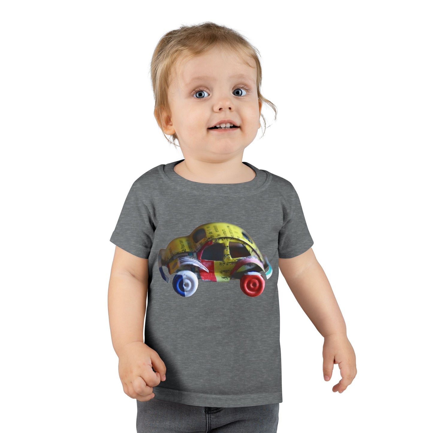 Toddler T-Shirt — Colorful Retro Toy Car Graphic