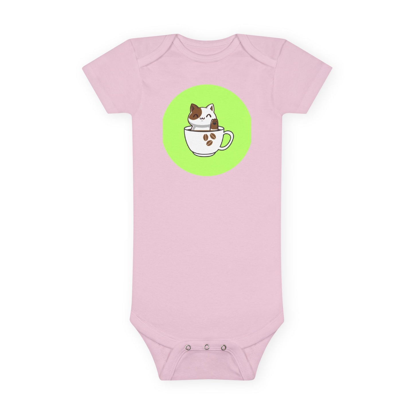 Cute Kitten in Teacup Baby Onesie — Adorable Cat Infant Bodysuit