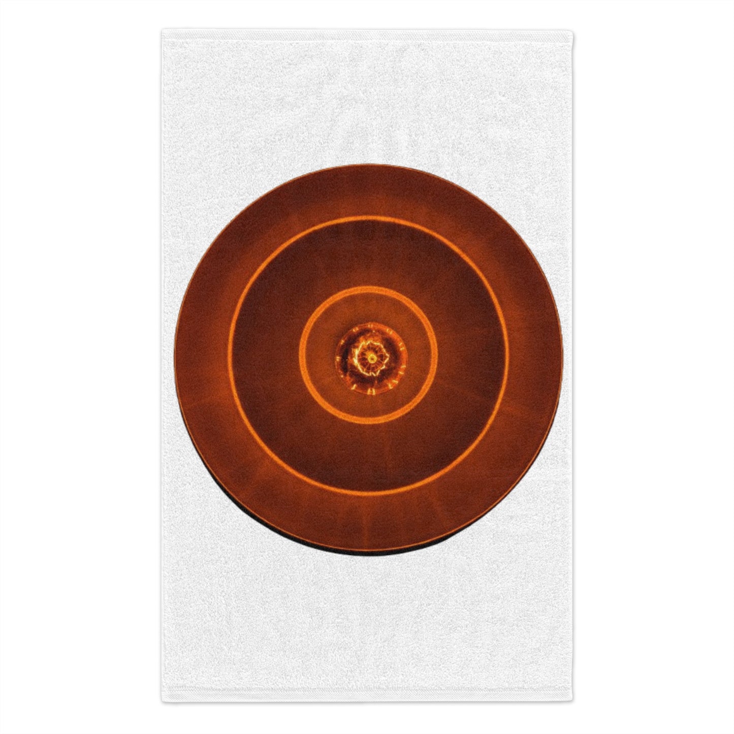 Rally Towel — Burnt Orange Concentric Target Design (11x18)