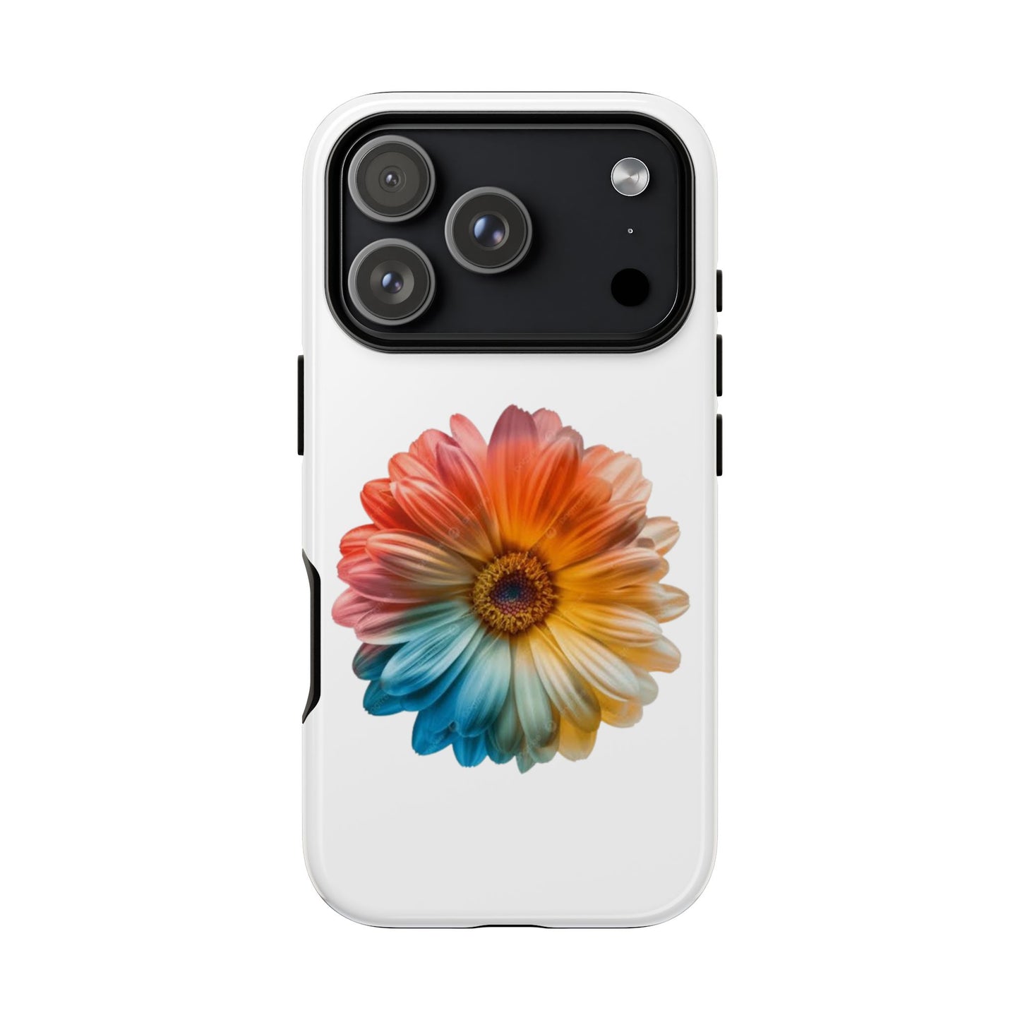 Tough Phone Case — Rainbow Daisy Floral Protective Cover