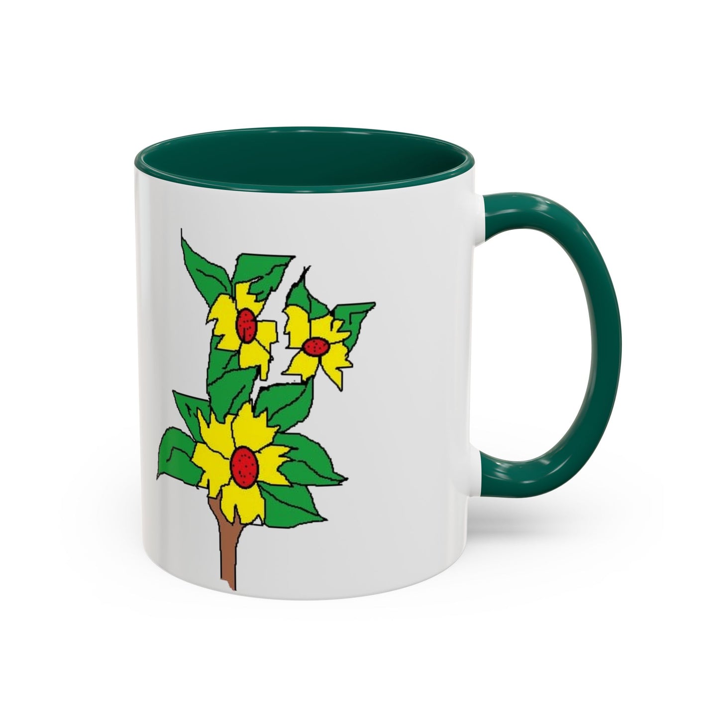 Yellow Flower Bouquet Mug — Colorful Floral Coffee Cup (11oz & 15oz)
