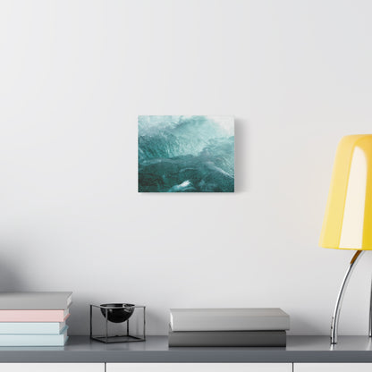 Ocean Waves Matte Canvas Print — Teal Abstract Seascape Wall Art, Stretched 1.25"