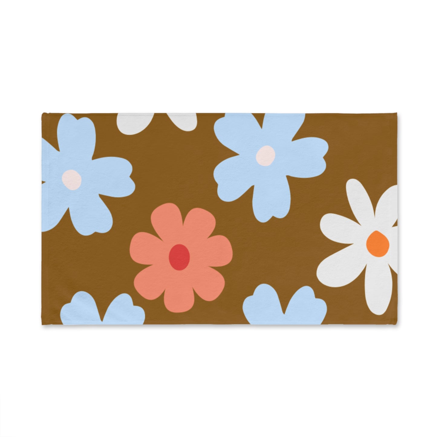 Retro Floral Hand Towel — Brown Daisy Kitchen & Bath Accent