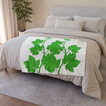 Green Ivy Vines Blanket — Soft Polyester Throw for Home & Garden Lovers