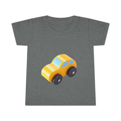 Toddler T-Shirt — Cute Yellow Toy Car Graphic Tee for Kids