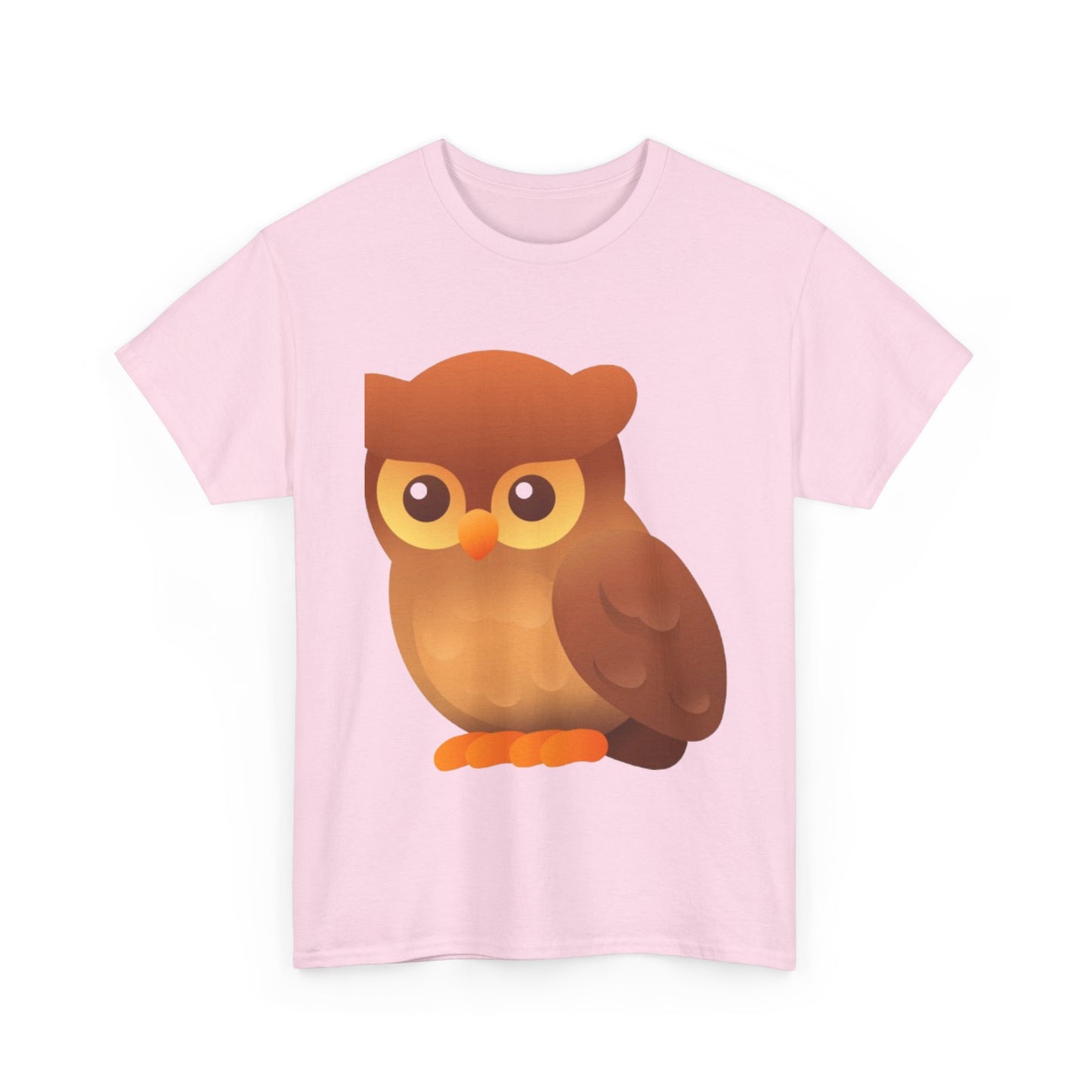Cute Owl Graphic Tee — Whimsical Brown Owl Design