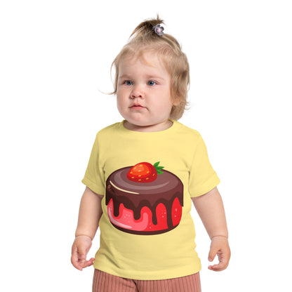 Baby T-Shirt — Cute Strawberry Chocolate Cake Graphic