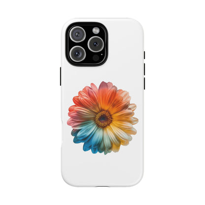 Tough Phone Case — Rainbow Daisy Floral Protective Cover
