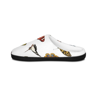 Butterfly Pattern Women's Indoor Slippers — Cozy Floral-Moth House Shoes