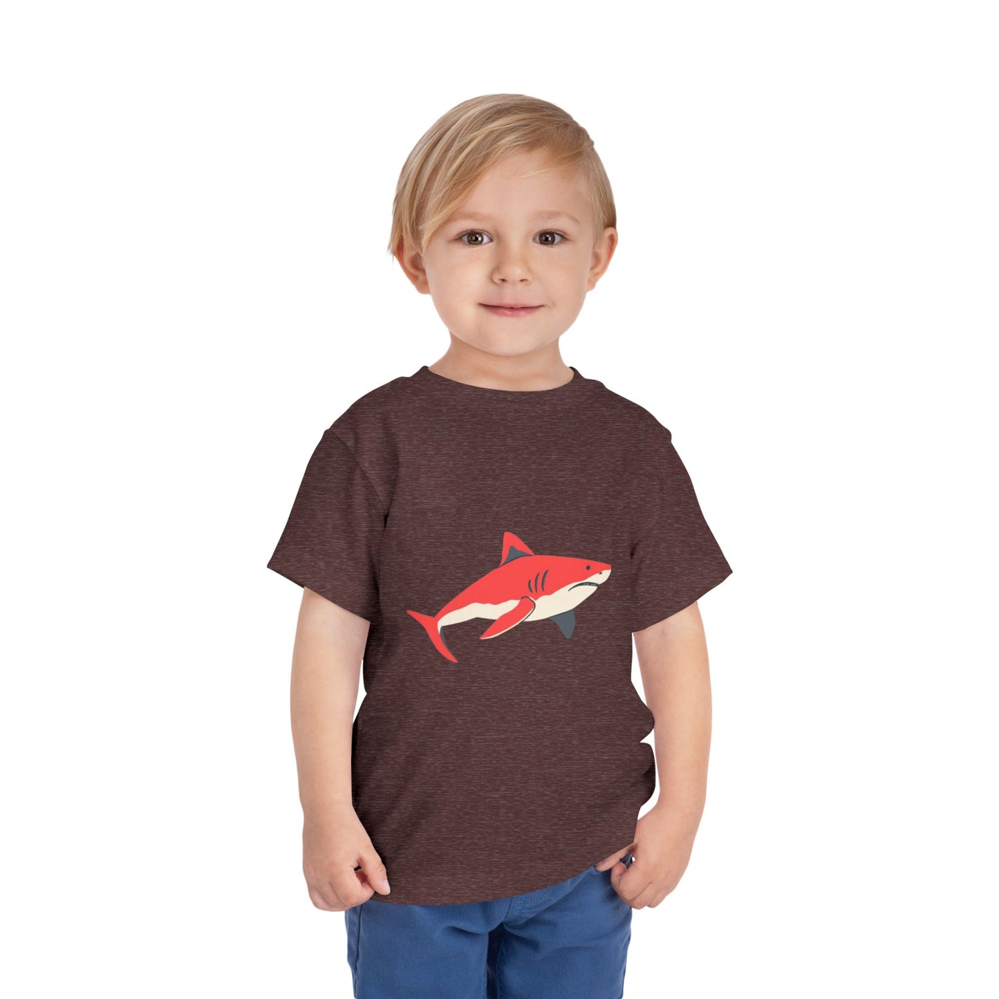 Toddler Tee — Cute Red Shark Graphic Kids Shirt