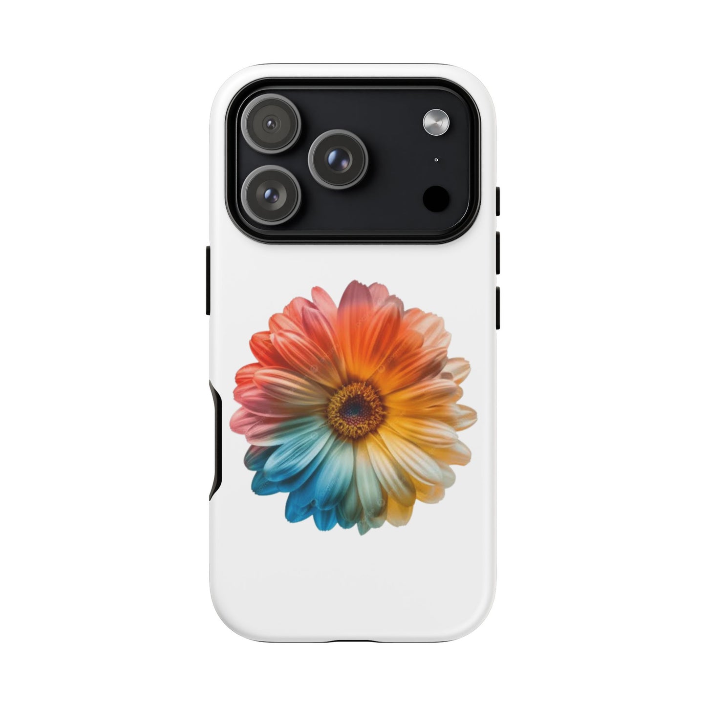 Tough Phone Case — Rainbow Daisy Floral Protective Cover