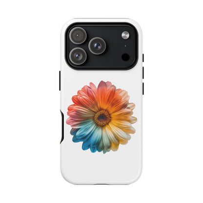 Tough Phone Case — Rainbow Daisy Floral Protective Cover
