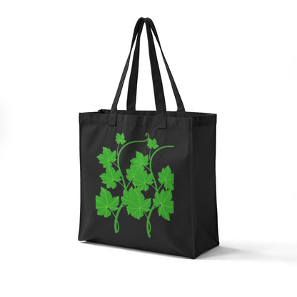 Canvas Tote Bag — Green Ivy Vine Grocery Tote | Eco-Friendly Reusable Shopper