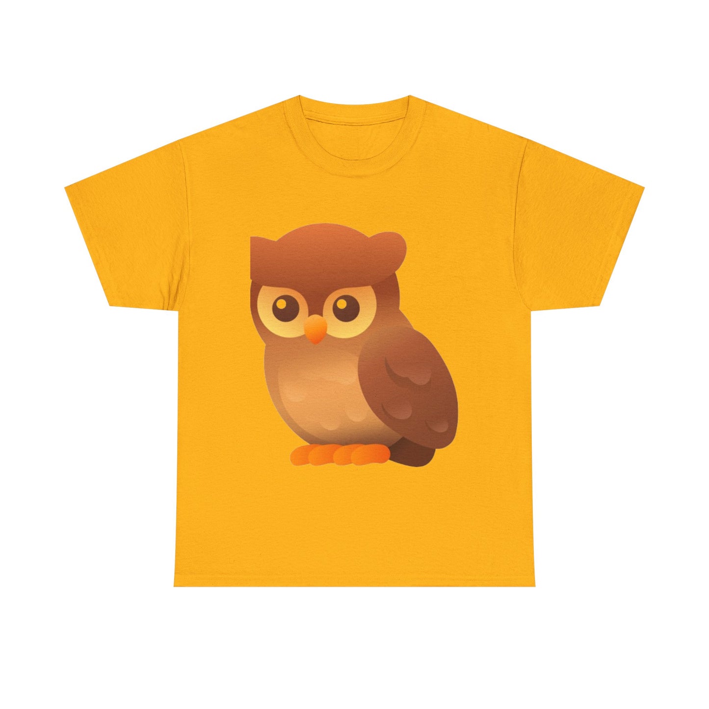 Cute Owl Graphic Tee — Whimsical Brown Owl Design