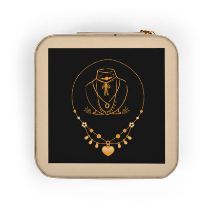 Jewelry Case — Compact Pink Travel Organizer with Necklace & Ring Storage