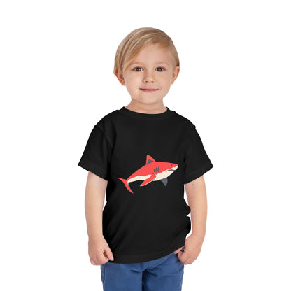 Toddler Tee — Cute Red Shark Graphic Kids Shirt