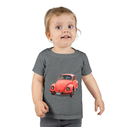 Toddler T-Shirt - Retro Red VW Beetle Car Graphic