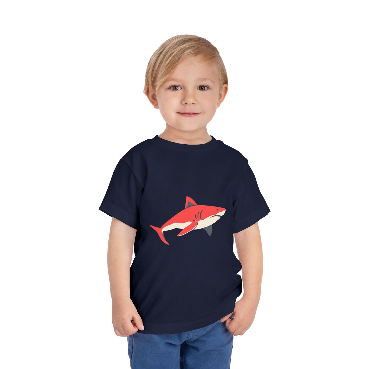 Toddler Tee — Cute Red Shark Graphic Kids Shirt