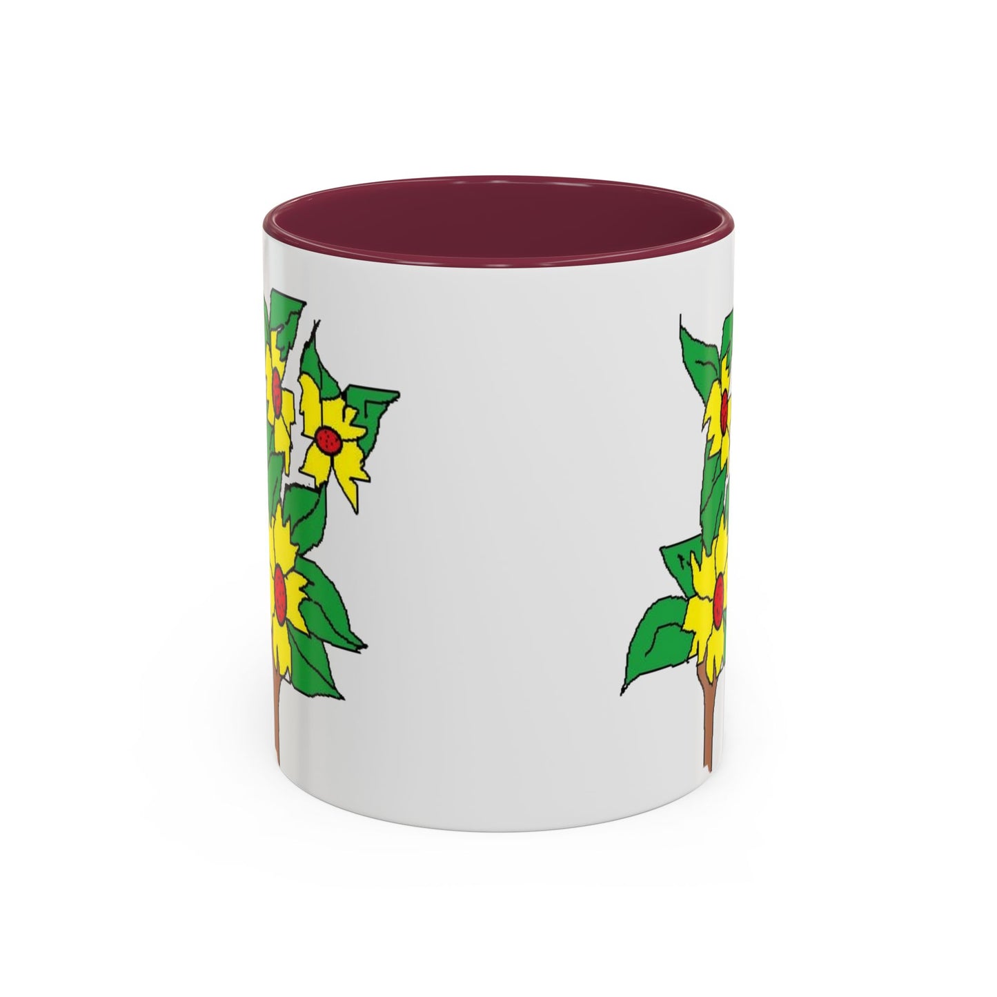 Yellow Flower Bouquet Mug — Colorful Floral Coffee Cup (11oz & 15oz)