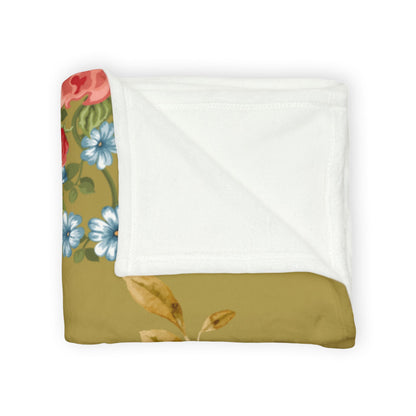 Floral Vintage Rose Throw Blanket — Soft Polyester Cozy Coverlet