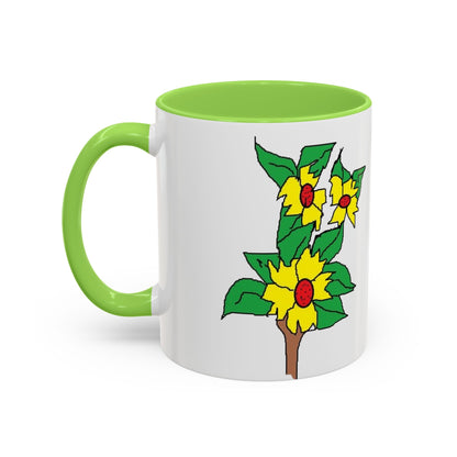 Yellow Flower Bouquet Mug — Colorful Floral Coffee Cup (11oz & 15oz)