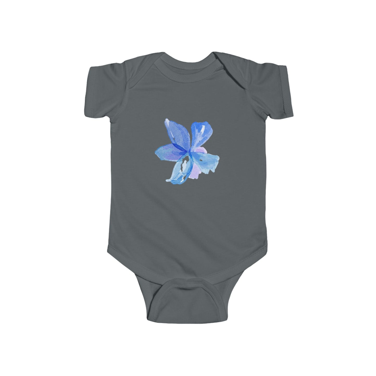 Blue Watercolor Flower Infant Bodysuit