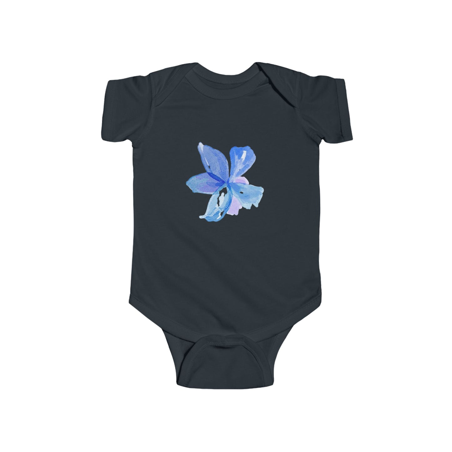 Blue Watercolor Flower Infant Bodysuit