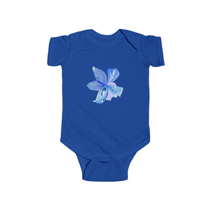 Blue Watercolor Flower Infant Bodysuit
