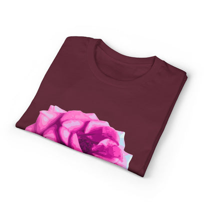 Pink Rose Graphic T-Shirt — Vibrant Floral Tee for Women & Men