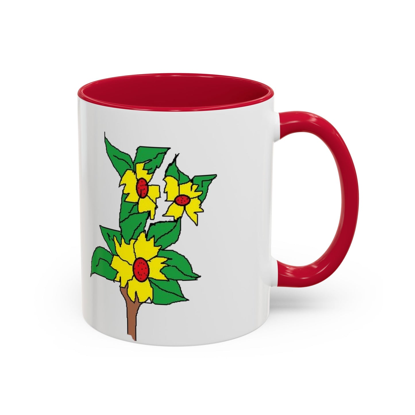Yellow Flower Bouquet Mug — Colorful Floral Coffee Cup (11oz & 15oz)