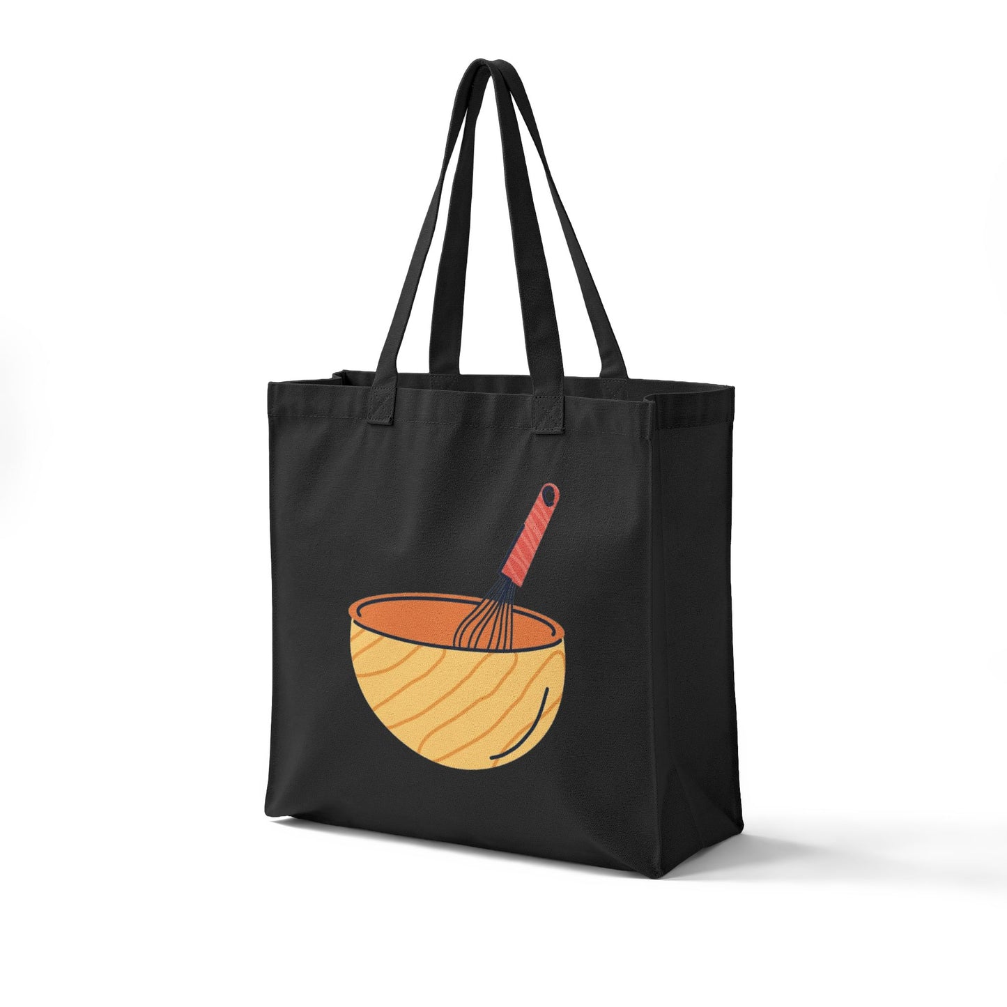 Canvas Tote Bag — Whisk & Mixing Bowl Kitchen Grocery Tote