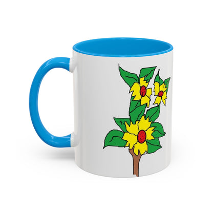 Yellow Flower Bouquet Mug — Colorful Floral Coffee Cup (11oz & 15oz)